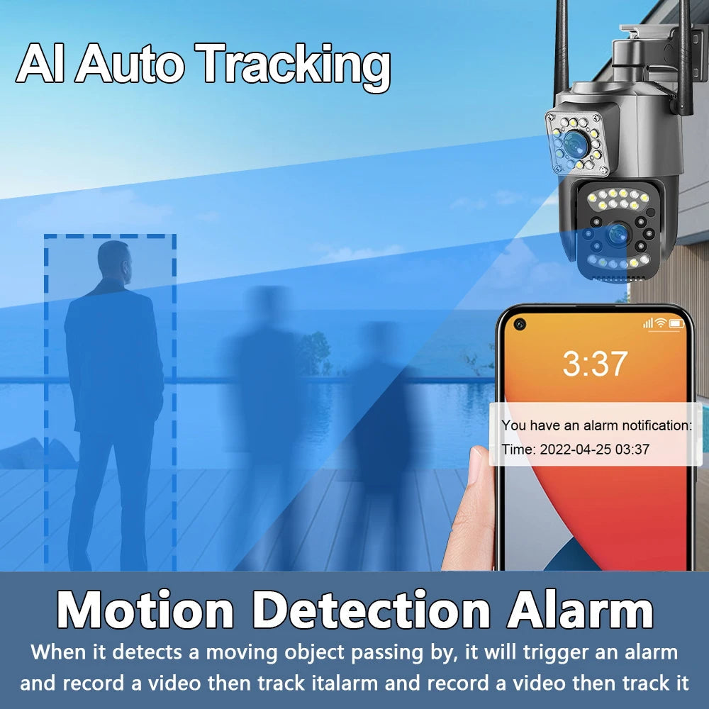 PTZ Dual Lens 4MP Camera